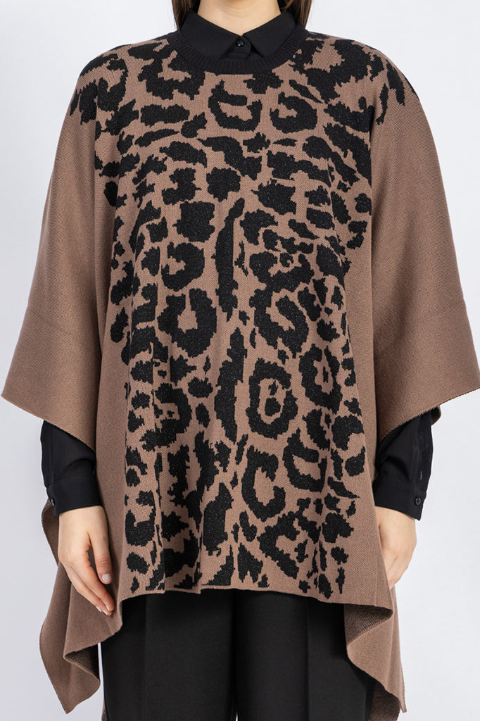 one size knitwear poncho