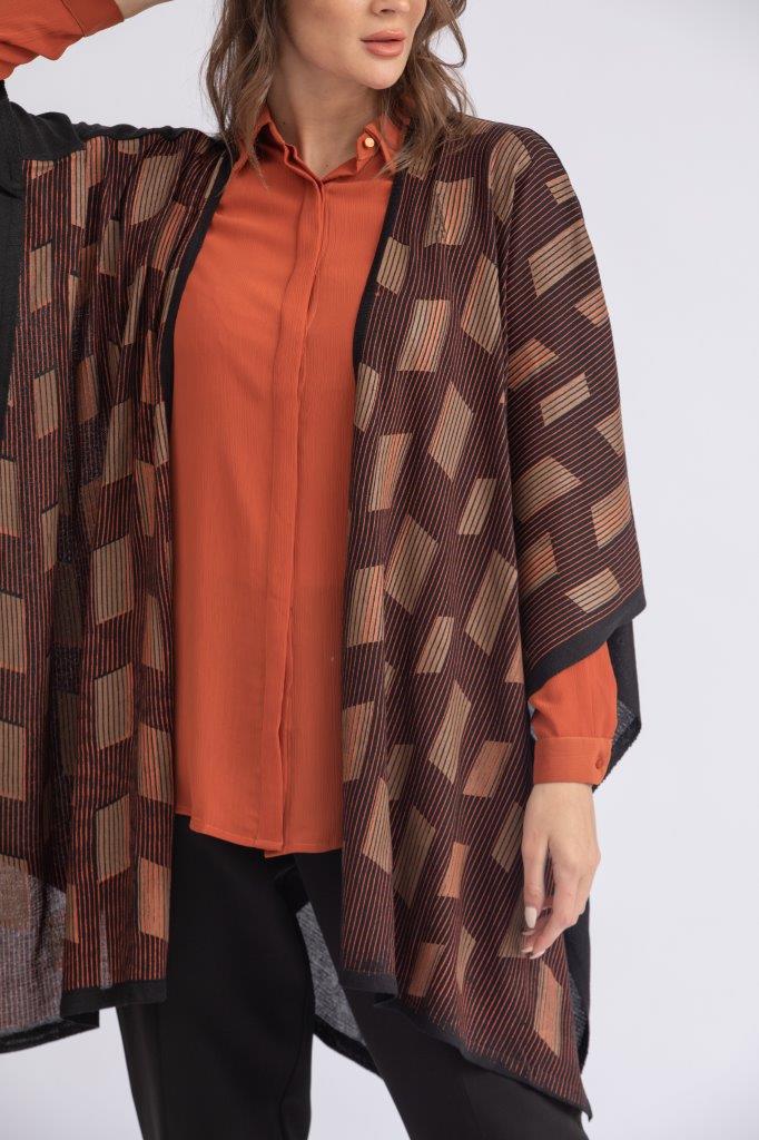one size knitwear poncho