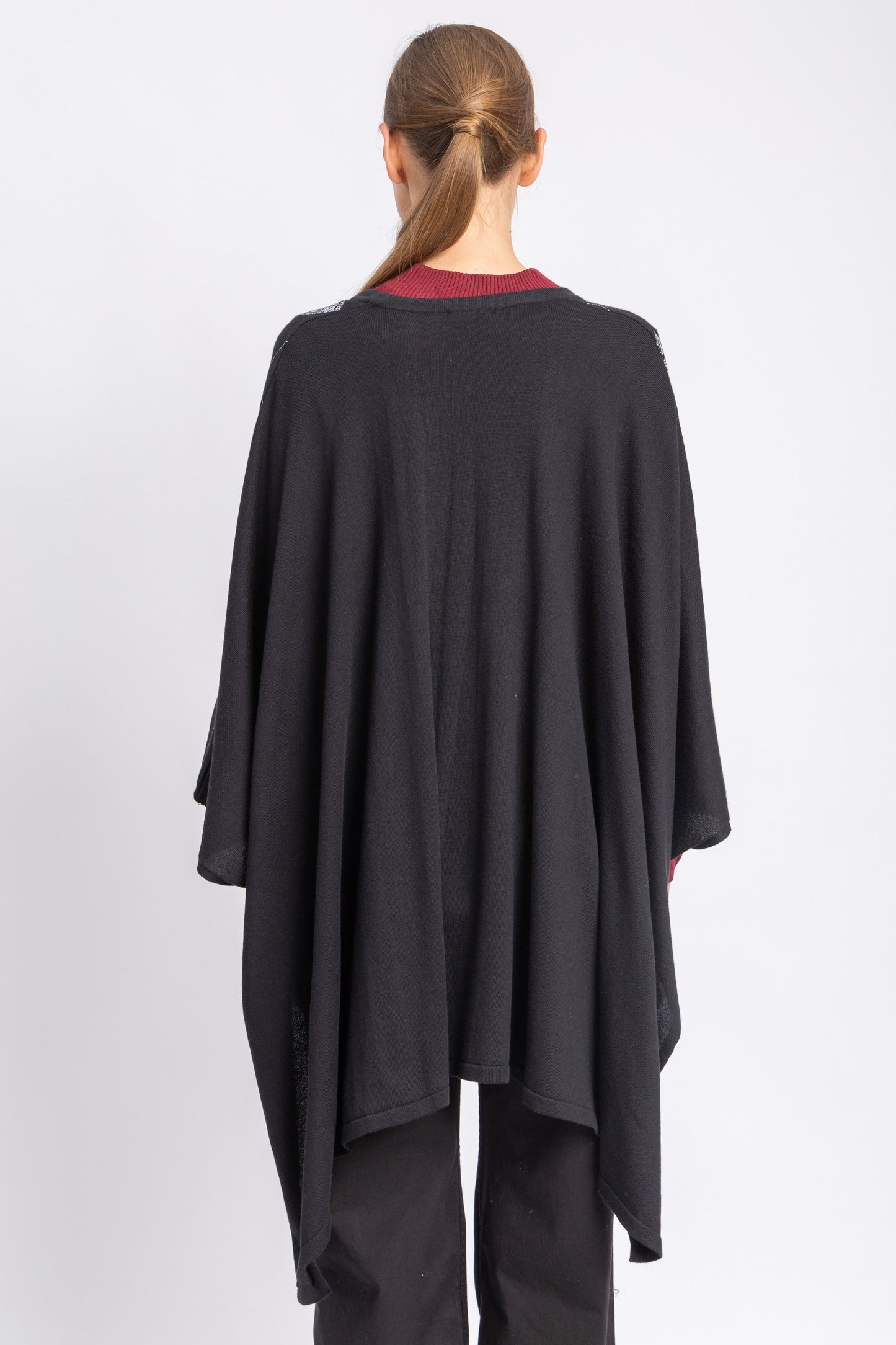 one size knitwear poncho