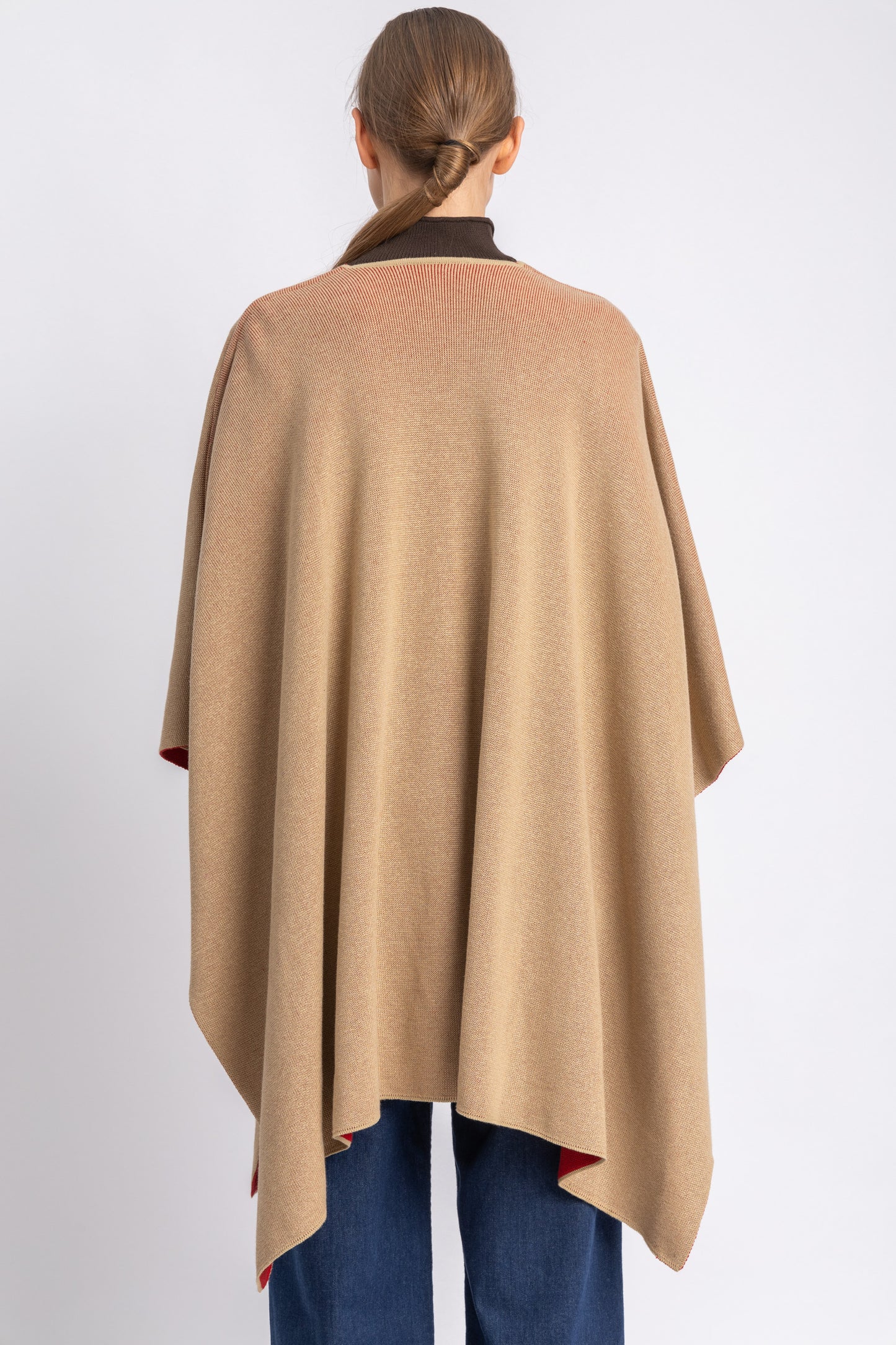 one size knitwear poncho