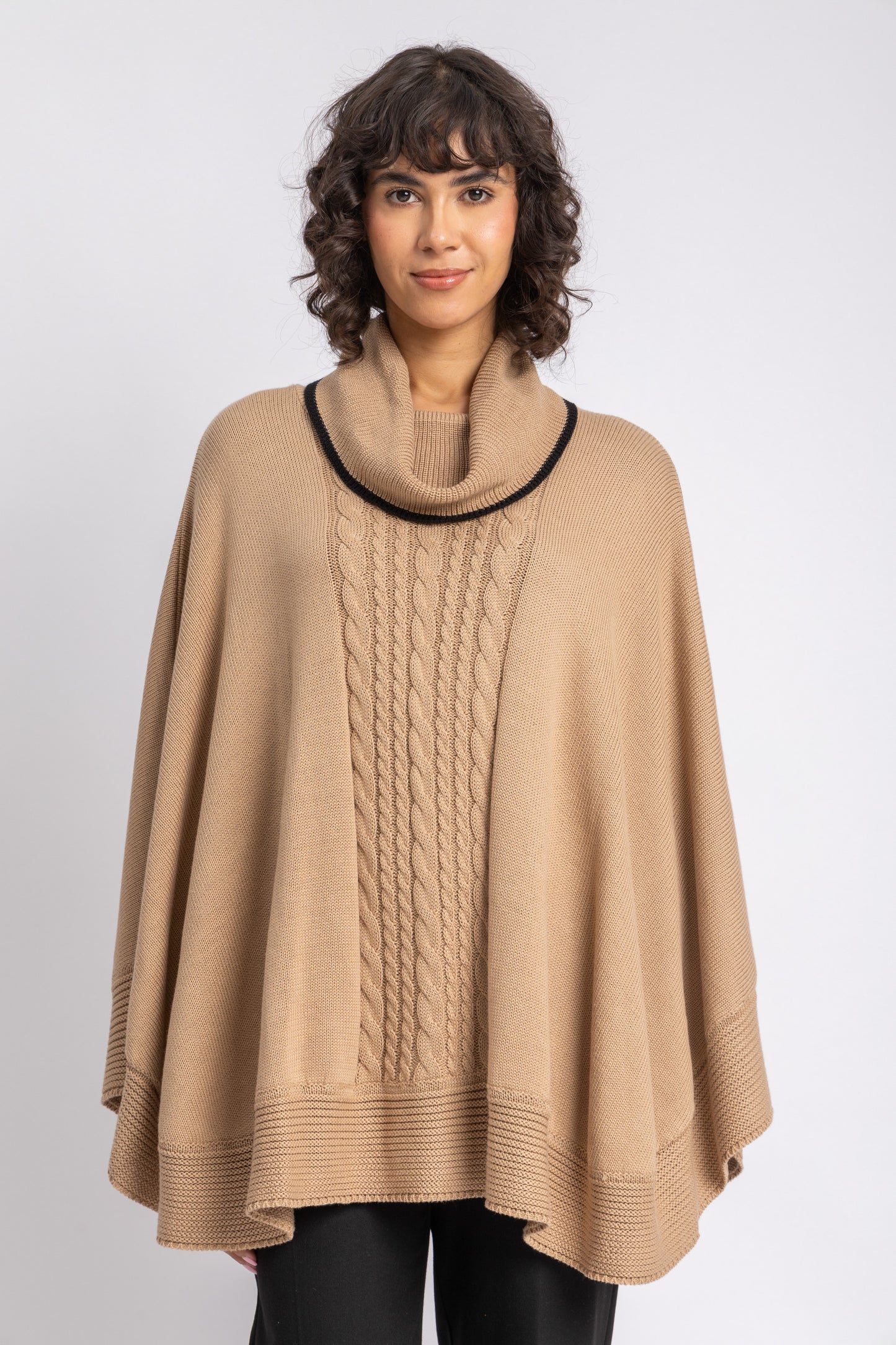 one size knitwear poncho