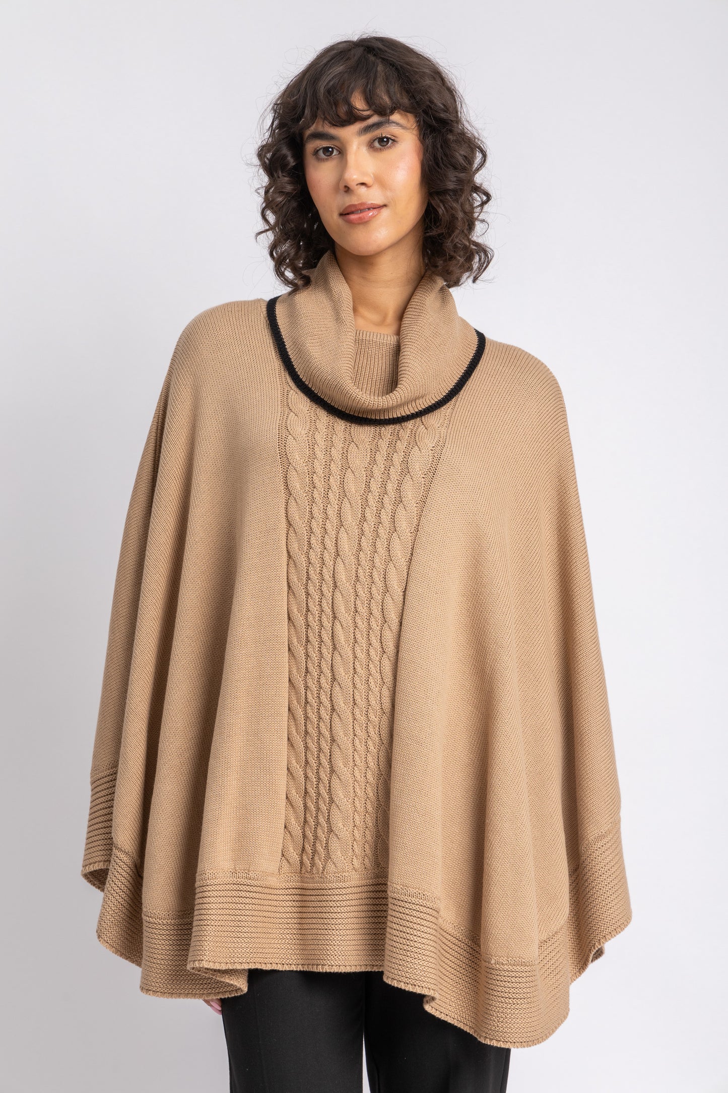 one size knitwear poncho
