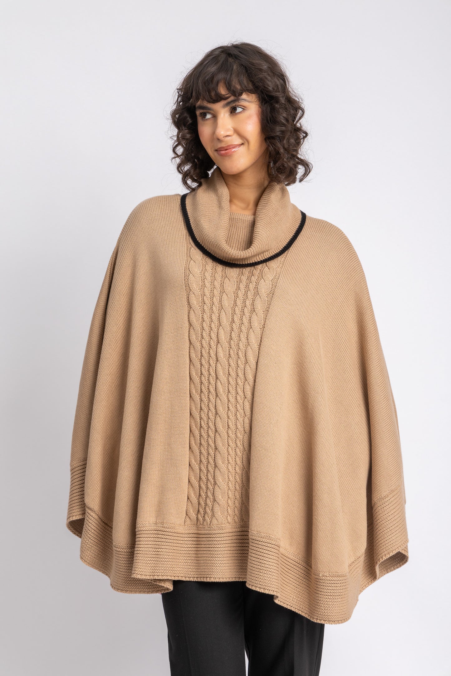 one size knitwear poncho
