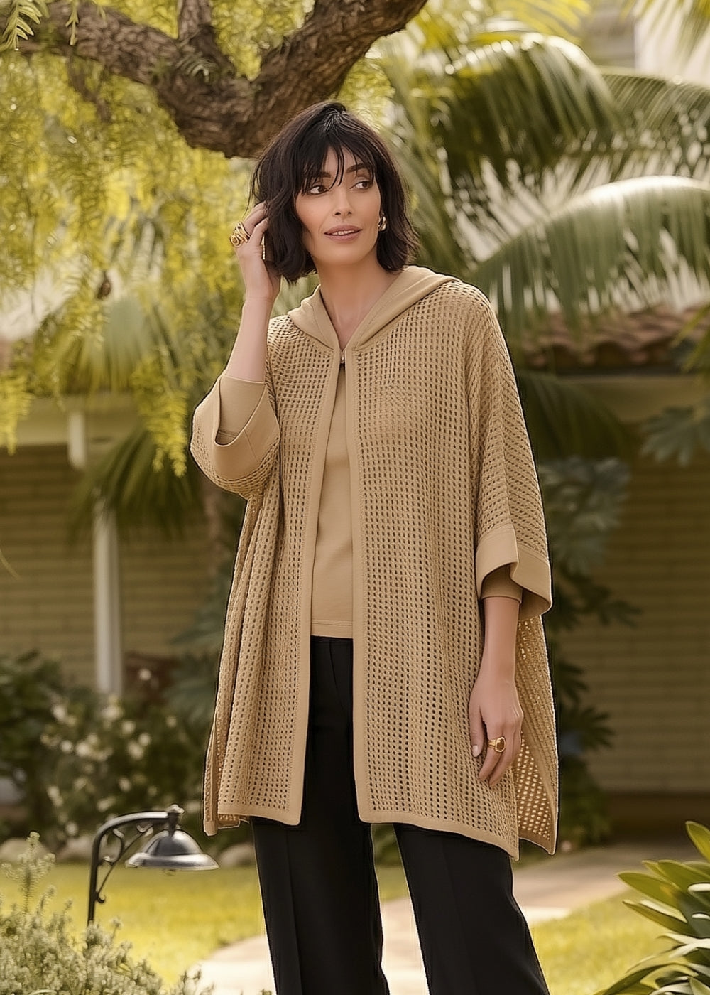 knitwear poncho