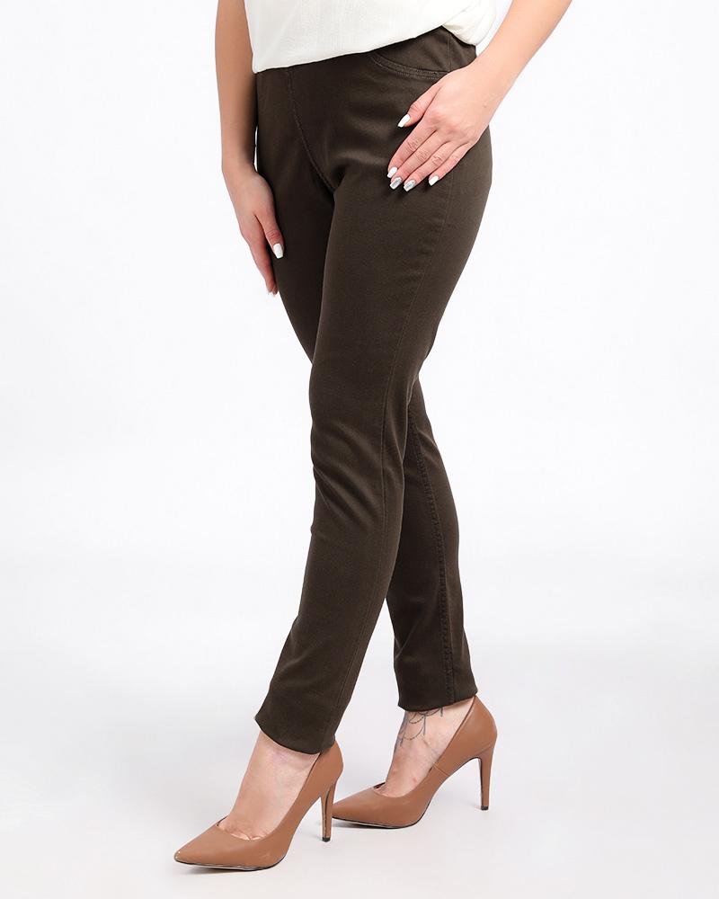 GABARDINE LEGGINGS MADE FROM FINE COTTON AND ELASTIN WITH AN ELASTIC WAIST FOR EXTRA COMFORT