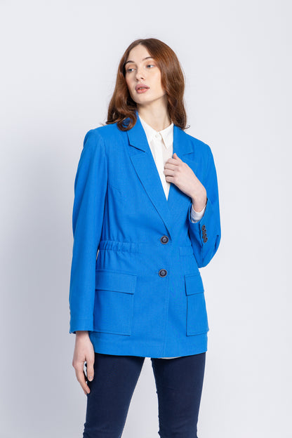 cotton linen blazer