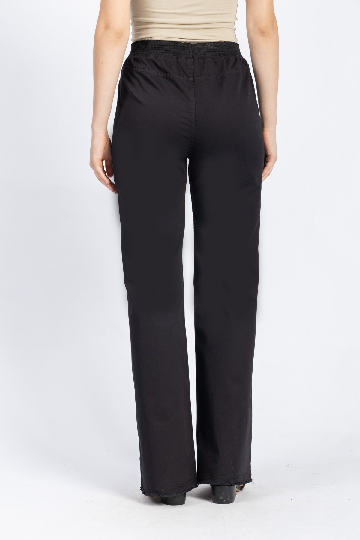 gabardine wide leg pants