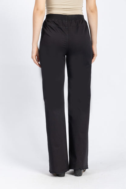 gabardine wide leg pants