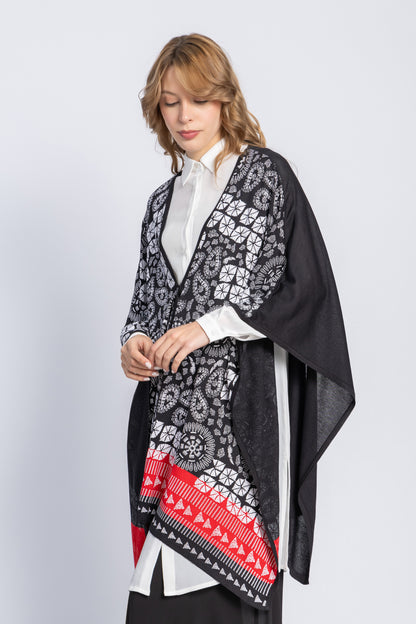 one size knitwear poncho