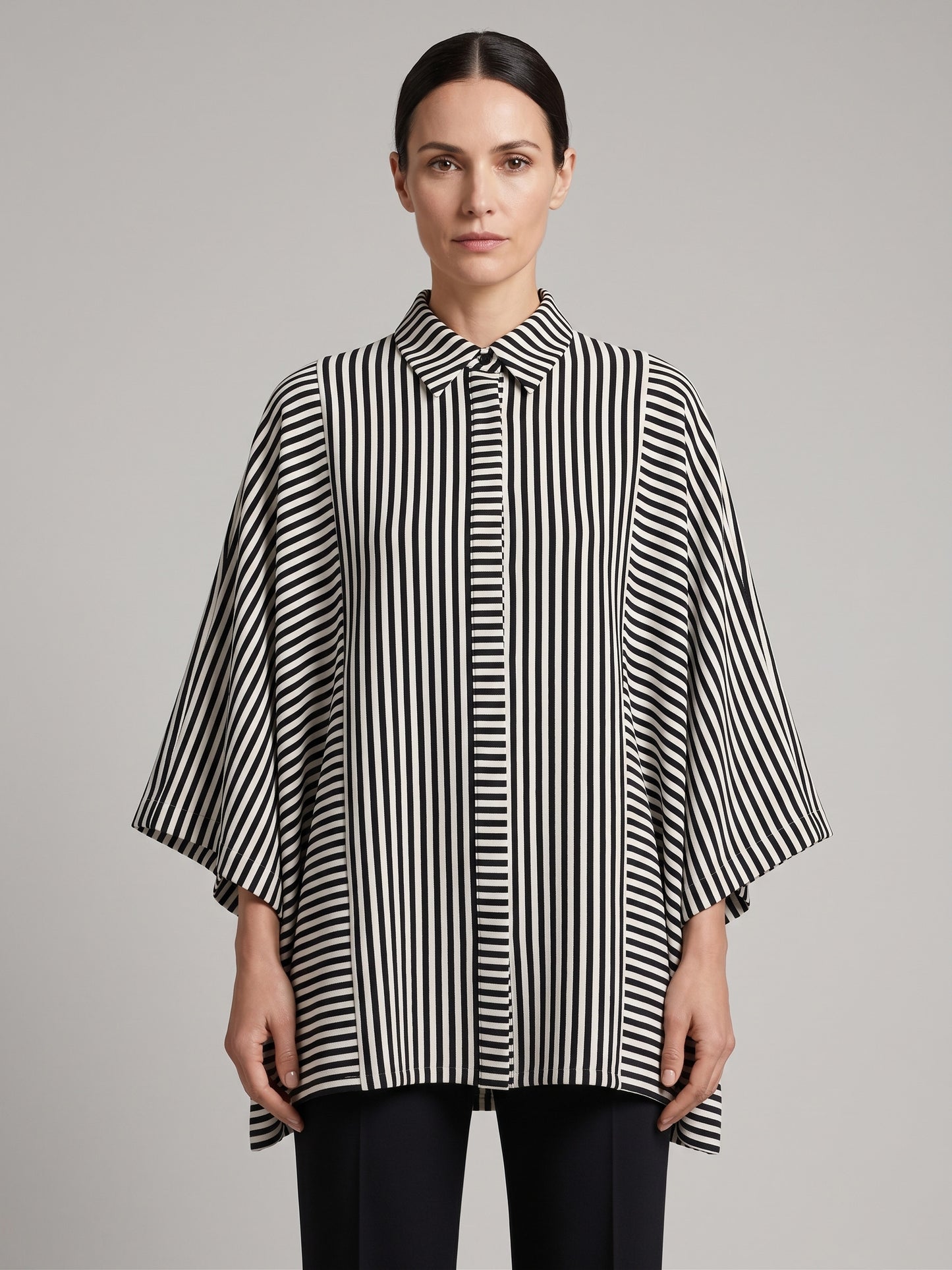 striped poplin shirt