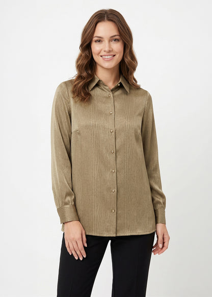 striped satin shirt