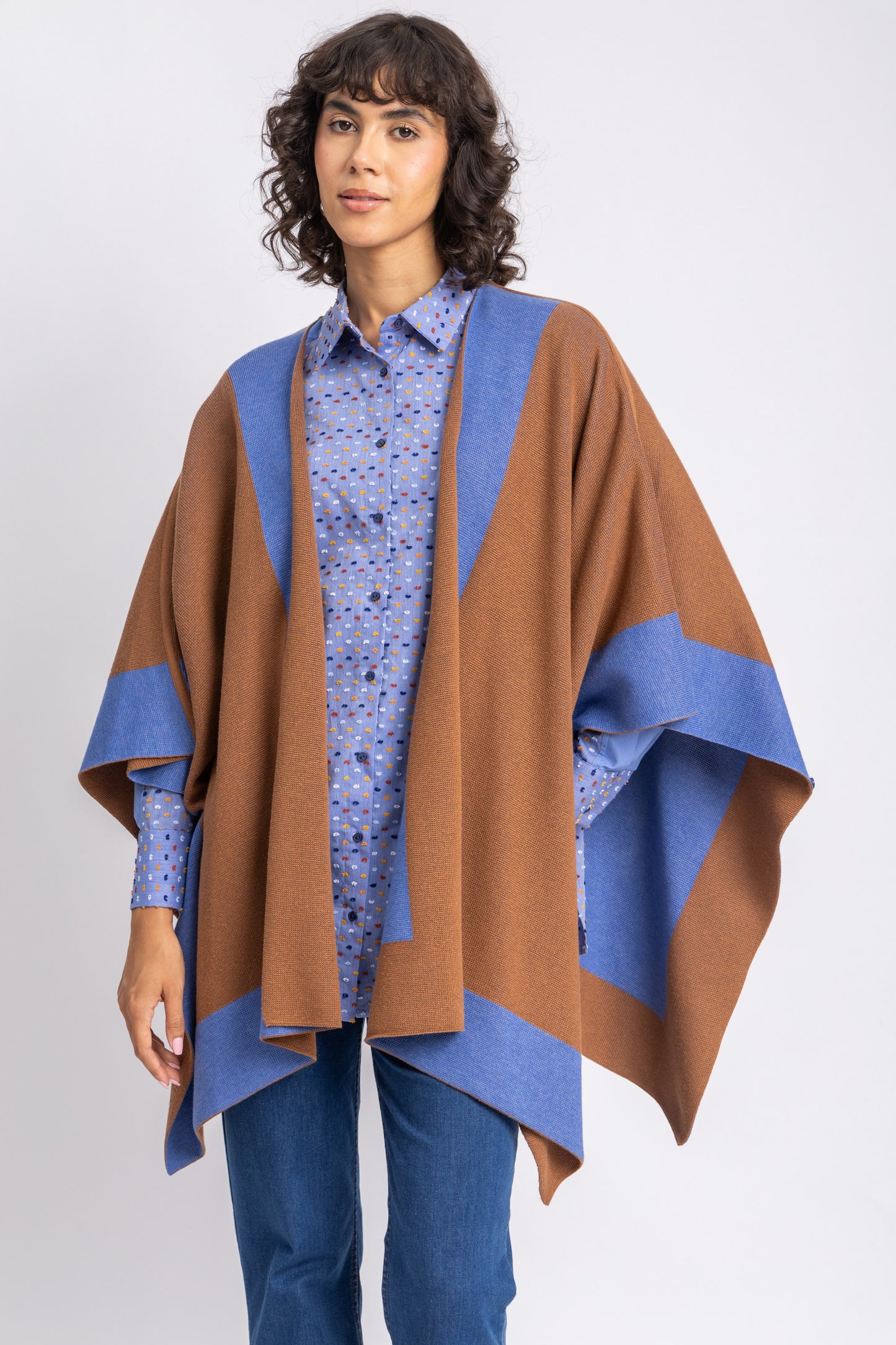 one size knitwear poncho