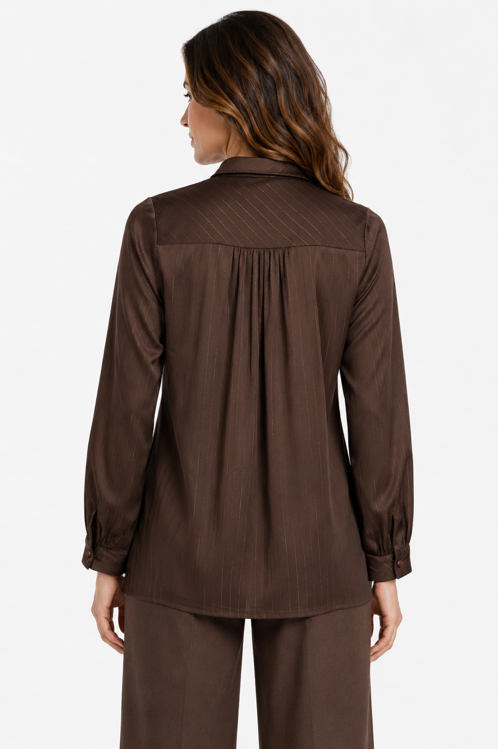 satin striped shirt