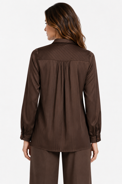 satin striped shirt