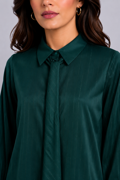 satin striped shirt