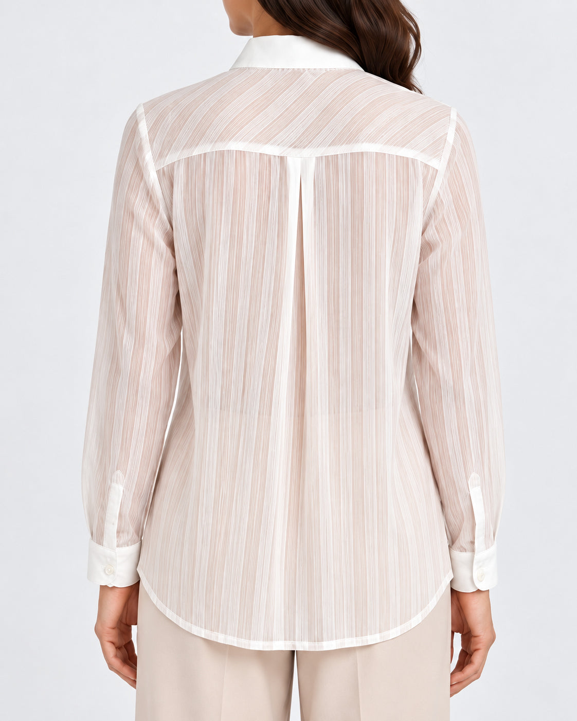striped chiffon shirt