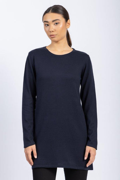 Cashmere Feel V-Neck Knitwear Long Blouse With Several Colors