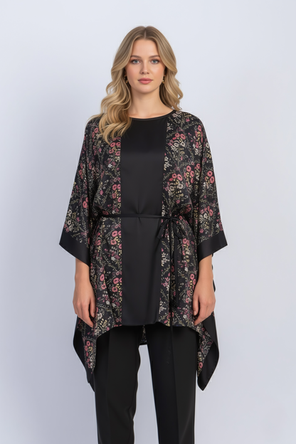 satin poncho