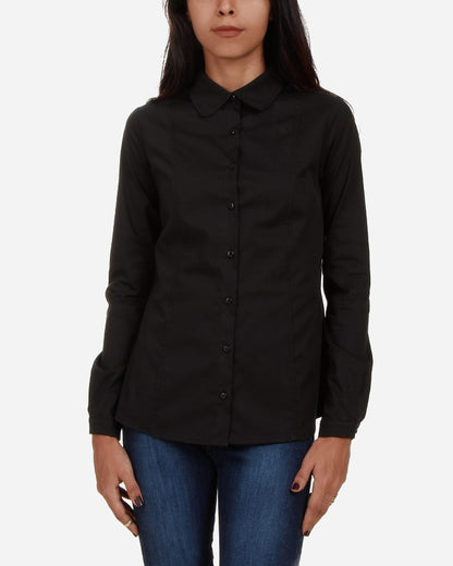 Black Basic Cotton Poplin Shirt