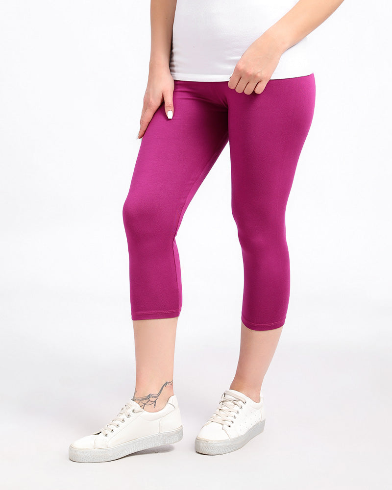BASIC MODAL LEGGINGS WITH AN ELASTIC WAIST FOR EXTRA COMFORT (BELOW KNEE LENGTH)